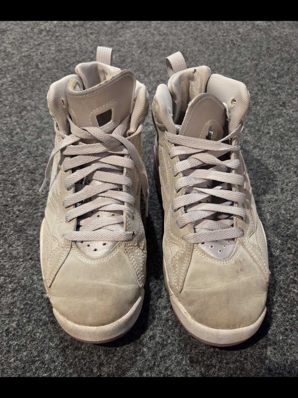 Womens Air Jordan High-Top Suede Sneakers in Light Beige